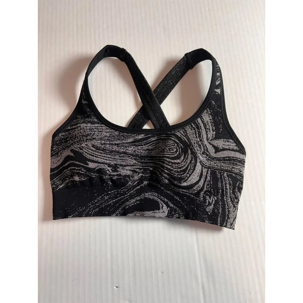 Athleta Sports Bra Bundle Size Small Purple Solid‎ Black Grey Marble Print NWOT